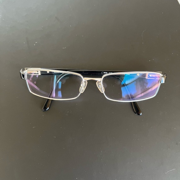 🆕 VERSACE Silver-Tone Metal Rimmed Clear Glasses 54-16-140mm • RX Friendly • NIB - Picture 3 of 13